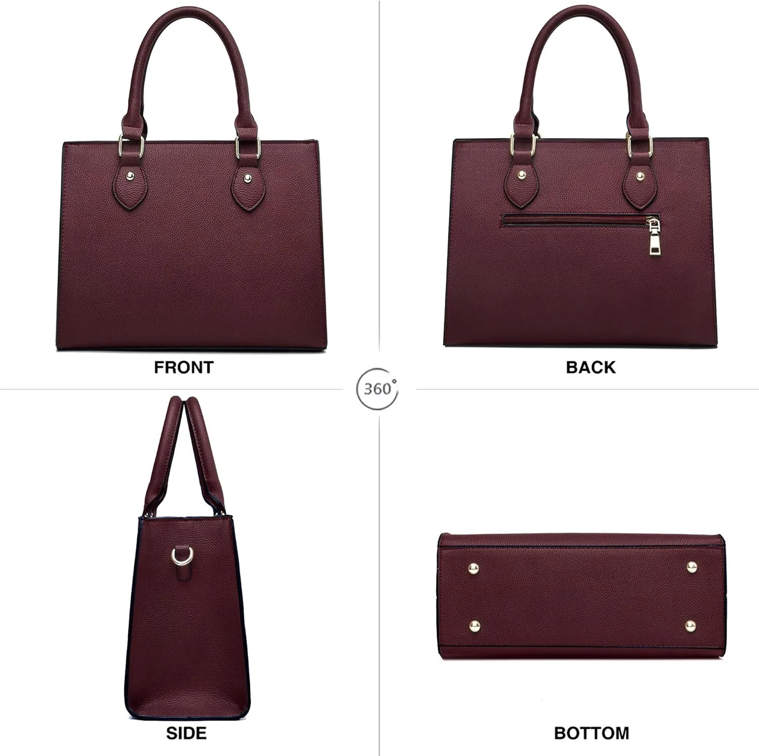 CHICAROUSAL Crossbody Purses and Handbags for Women PU Leather Tote Top Handle Satchel Shoulder Bags