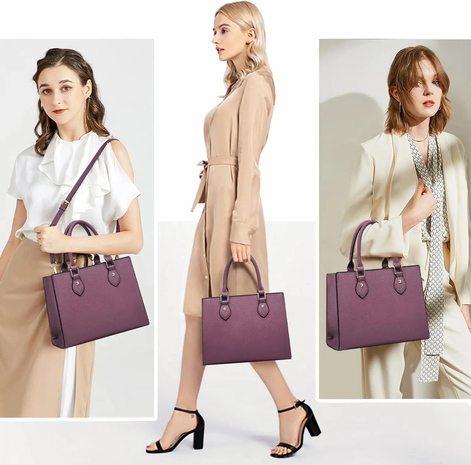 CHICAROUSAL Crossbody Purses and Handbags for Women PU Leather Tote Top Handle Satchel Shoulder Bags