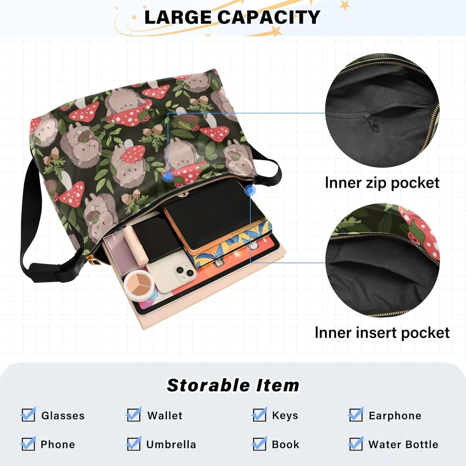 Childish Cute Sloth Creative Lady Leather Purses Hobo Large Crossbody Bags Animal Print Womens Everyday Purse
