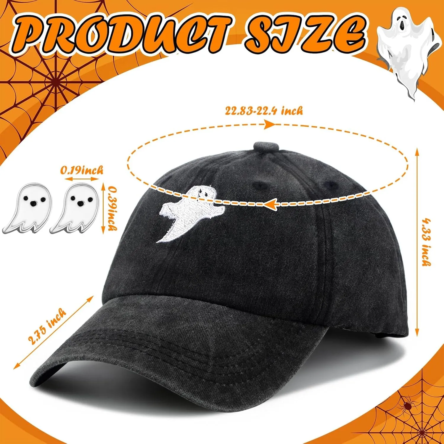 Chuarry Strawberry Costume Accessories Ghost Crossbody Purse Bag Hat Earrings for Women Halloween Cosplay