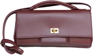 Classic Top Handle Crossbody Handbag, Gold-Tone Turn Lock Closure