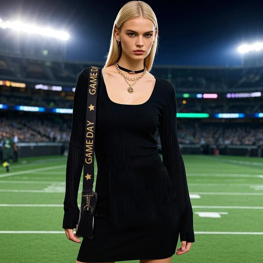 Clear Bag for Stadium Events Game Day Clear Purse Stadium Approved Football Crossbody Clear Bag for Concert Sports Events