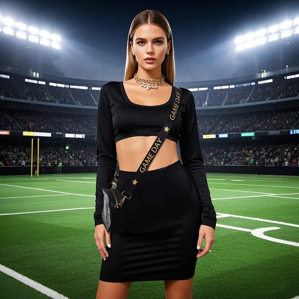 Clear Bag for Stadium Events Game Day Clear Purse Stadium Approved Football Crossbody Clear Bag for Concert Sports Events
