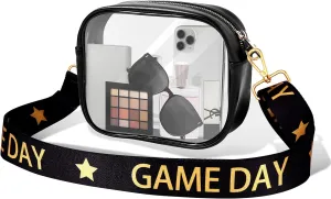 Clear Bag for Stadium Events Game Day Clear Purse Stadium Approved Football Crossbody Clear Bag for Concert Sports Events