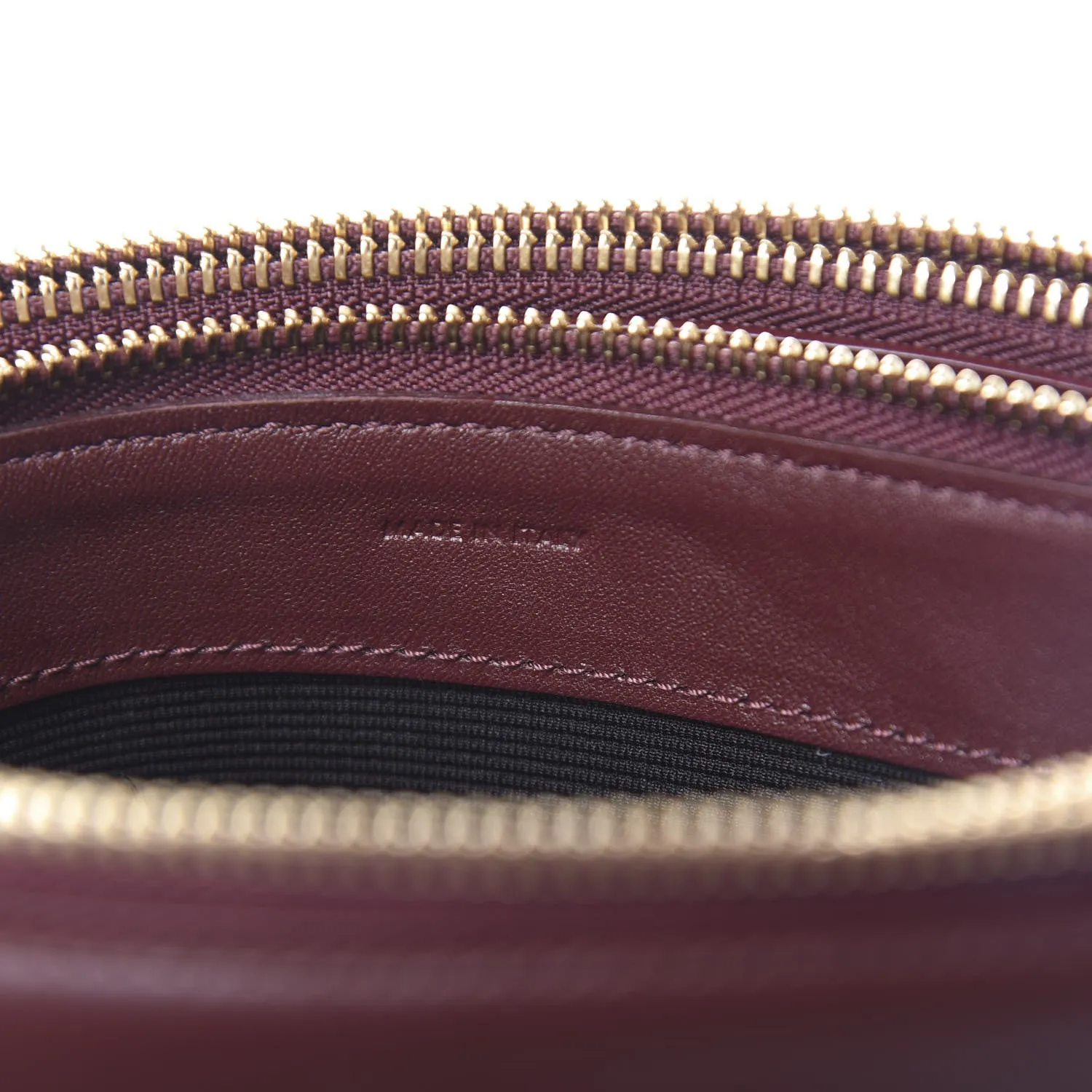 CÉLINE LAMBSKIN TRIO CROSSBODY BAG BURGUNDY