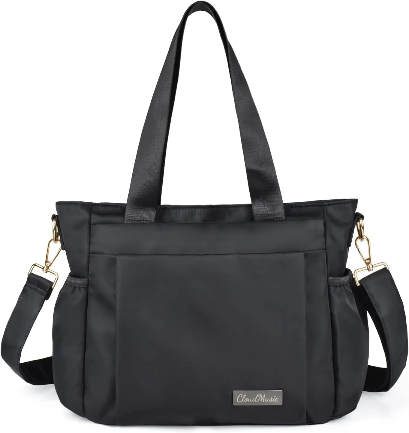 CLOUDMUSIC Crossbody Bags Shoulder Tote Handbag Nylon With Straps Waterproof Multi Bottle Pockets For Women Trendy