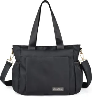CLOUDMUSIC Crossbody Bags Shoulder Tote Handbag Nylon With Straps Waterproof Multi Bottle Pockets For Women Trendy