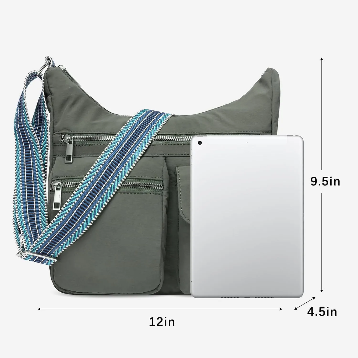 CLUCI Travel Purses for Women, Waterproof Nylon Crossbody Bags for Woman Trendy, Anti Theft Shoulder Bag for Ladies