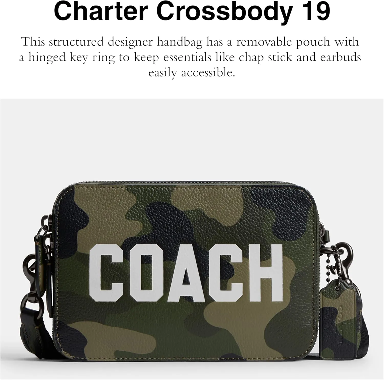 Coach Charter Crossbody 19 With Camo Print Graphic