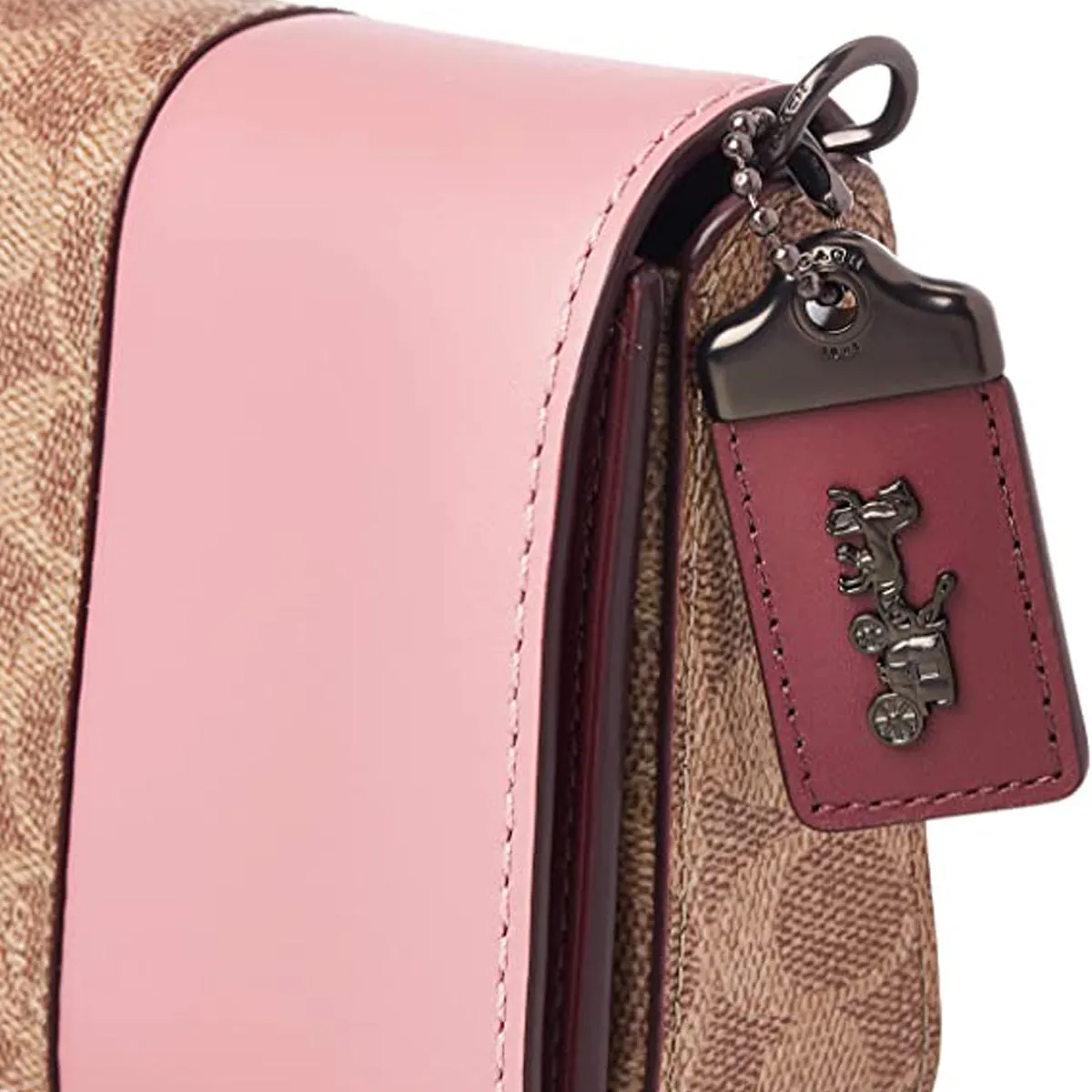 COACH Dinky With Signature Canvas Blocking for Crossbody Wear