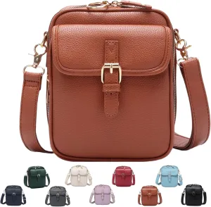 Collaborate 1 Crossbody Leather Bag, Urvashi Anti Theft Bags, Forcipower Crossbody Bag for Women, Lady Vintage Shoulder Purse