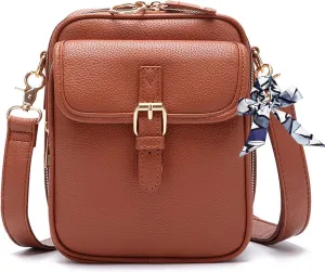Collaboraten1 Crossbody Leather Bag, Small Messenger Bag Crossbody Bag, Vintage Cross Body Shoulder Purse with Card Slots