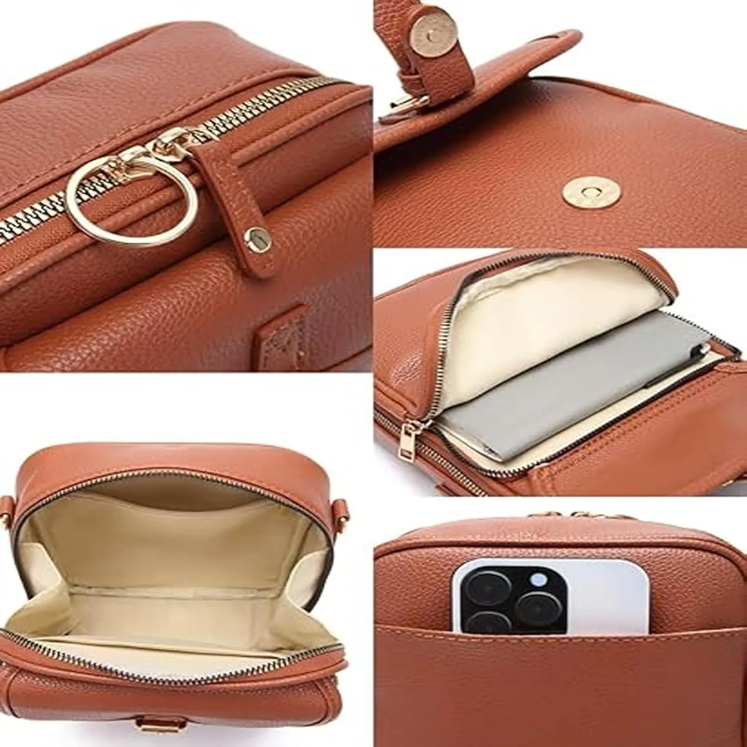Collaboraten1 Crossbody Leather Bag, Urvashi Collaboration Tojoyride Anti Theft Shoulder Bags