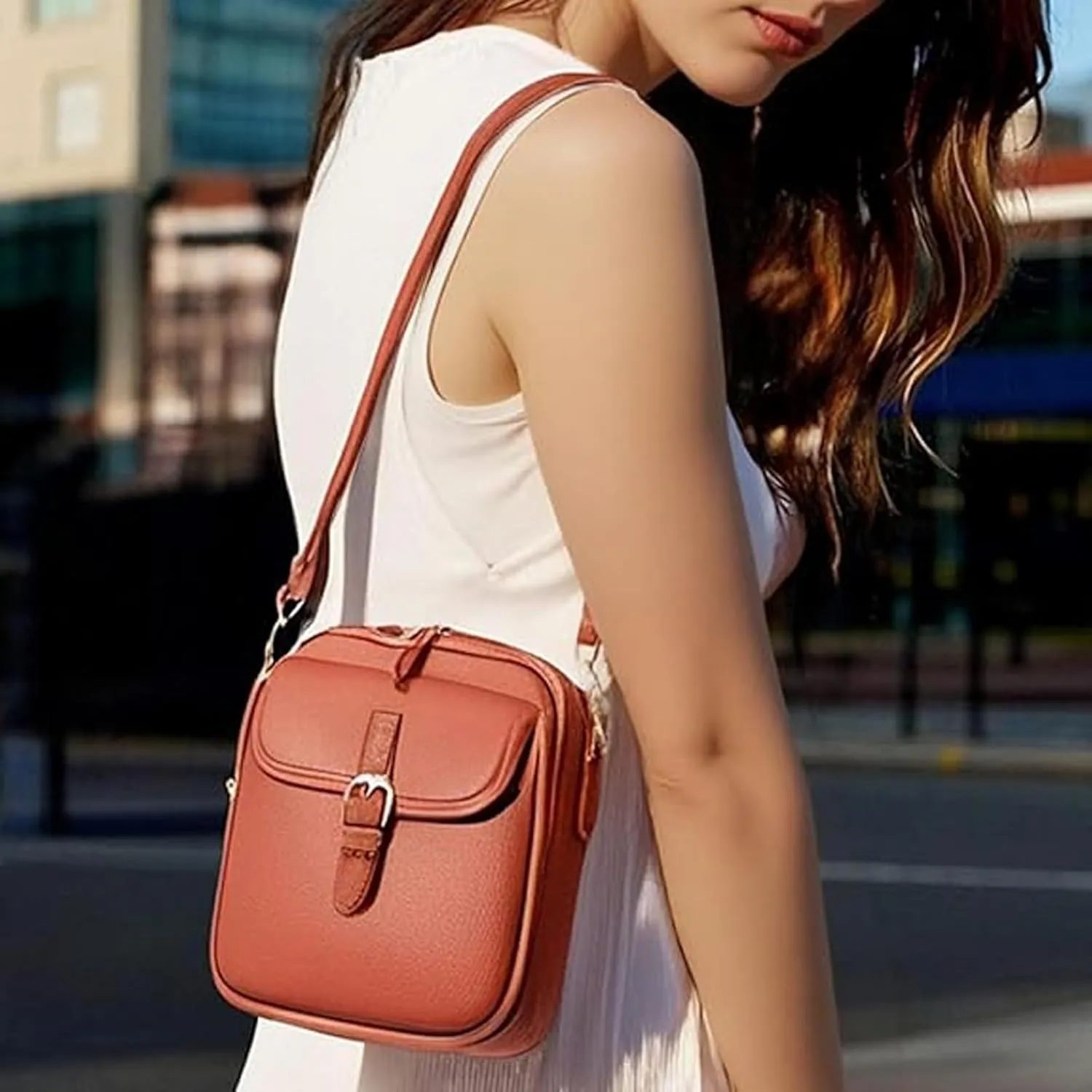 Collaboraten1 Crossbody Leather Bag, Urvashi Collaboration Tojoyride Anti Theft Shoulder Bags