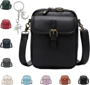 Collaboraten1 Crossbody Leather Bag, Urvashi Crossbody Leather Bag, Adjustable Shoulder Strap 10Card Slots Shoulder Bags