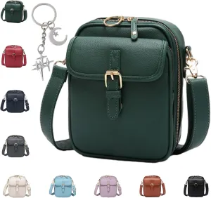 Collaboraten1 Crossbody Leather Bag, Urvashi Crossbody Leather Bag, Adjustable Shoulder Strap 10Card Slots Shoulder Bags