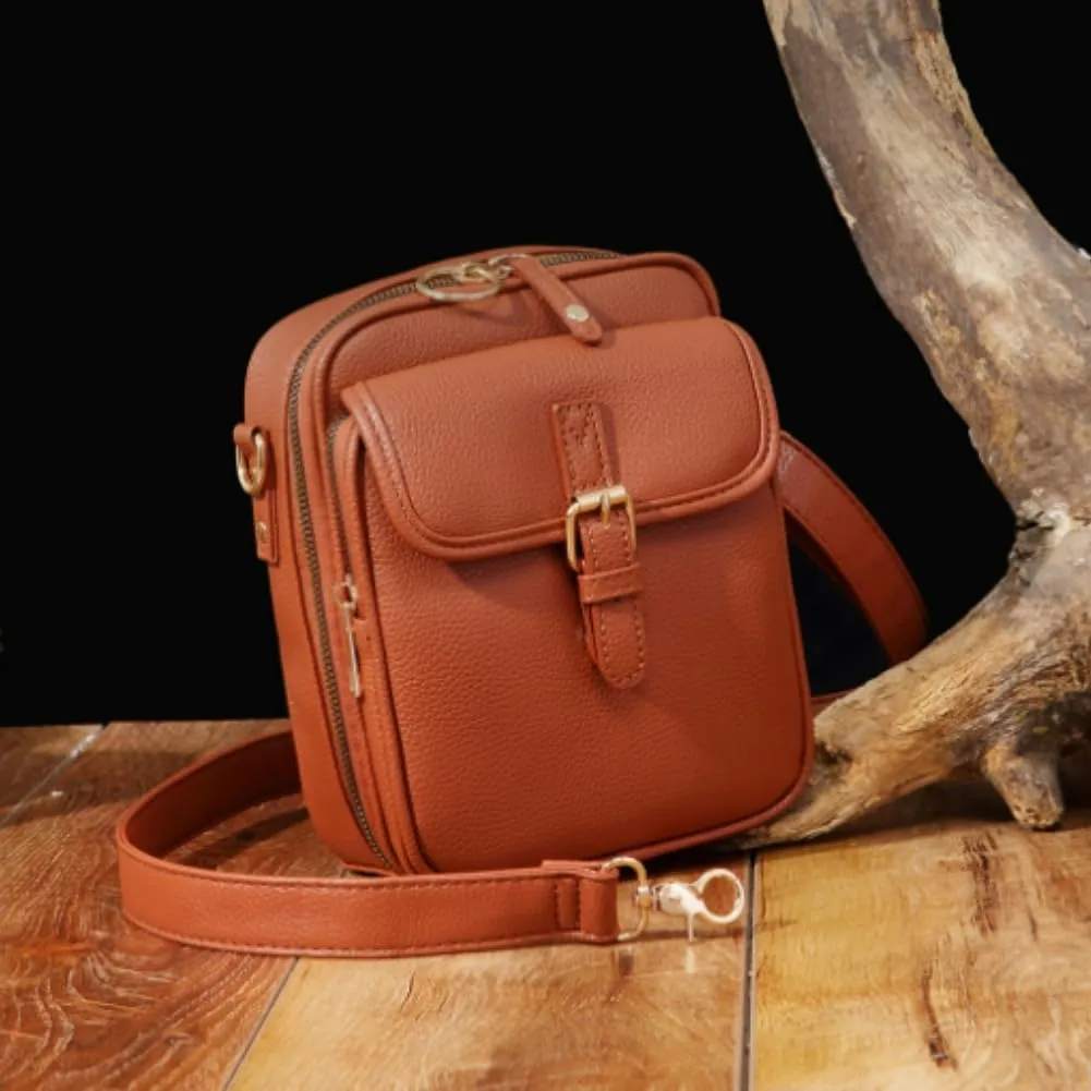 Collaboraten1 Crossbody Leather Bag, Urvashi Crossbody Leather Bag, Adjustable Shoulder Strap 10Card Slots Shoulder Bags
