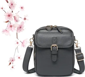 Collaboraten1 Crossbody Leather Bag, Urvashi Retro Double Layer Large Capacity Mini Crossbody Bags
