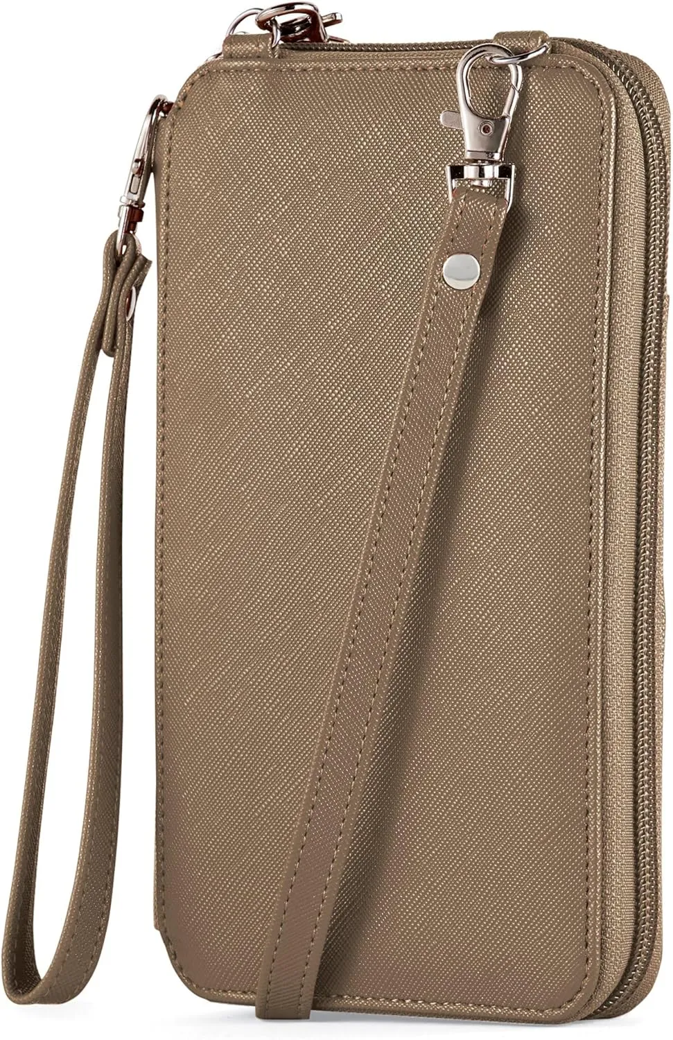 Collections Etc RFID Crossbody Cell Phone Wallet with Adjustable Strap