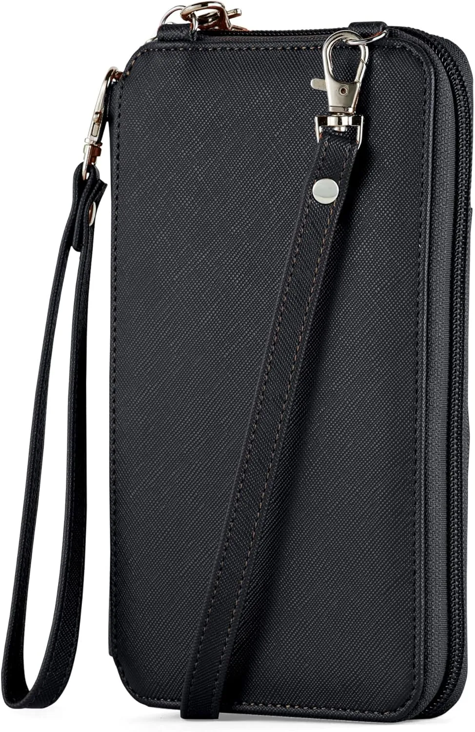 Collections Etc RFID Crossbody Cell Phone Wallet with Adjustable Strap