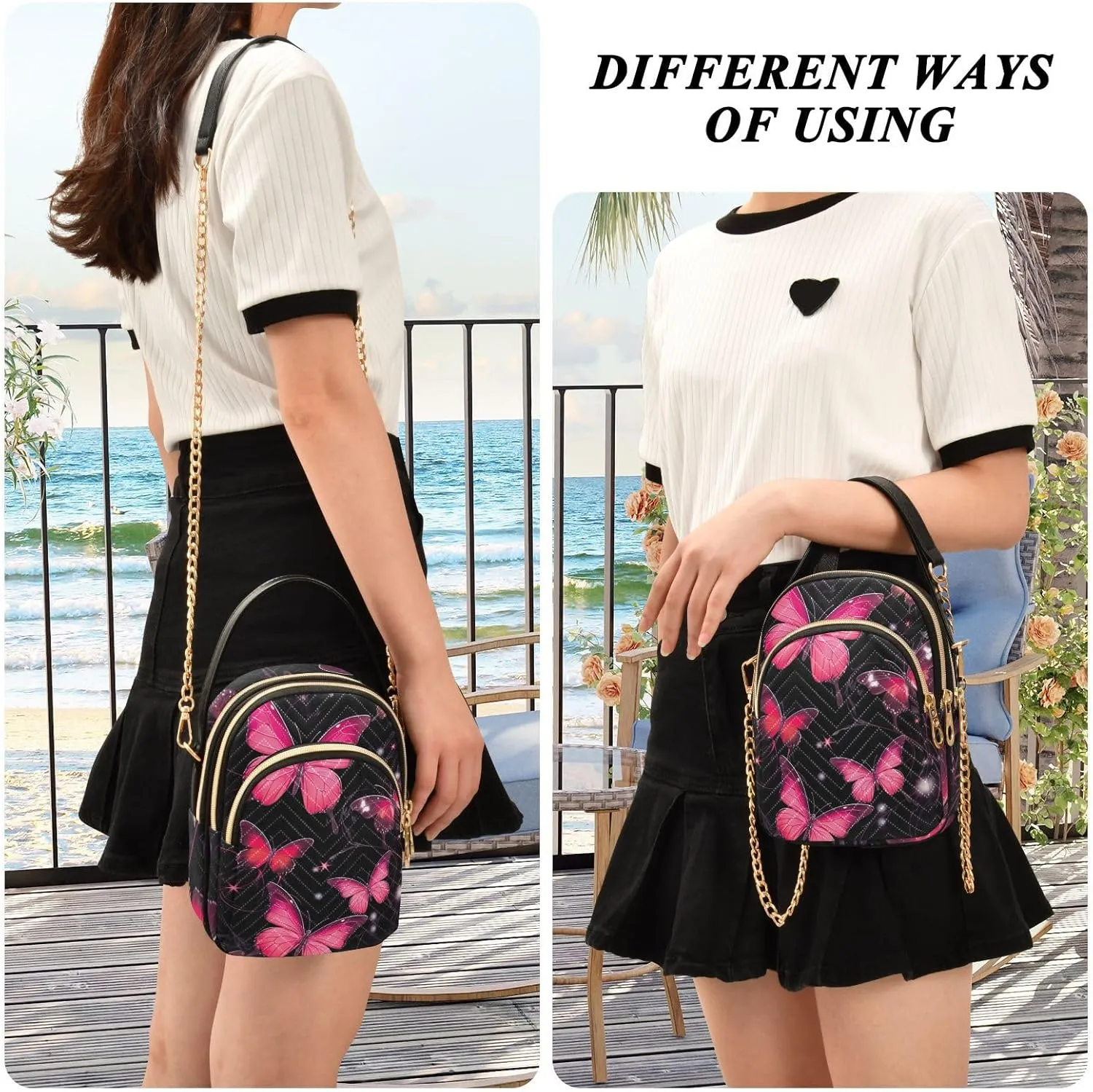 Colorful Dog Paw Print Women Crossbody Bag, Small Handbags for Women Crossbody, Fall Crossbody Purse
