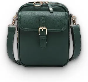 Comebybuy Purse Vintage Mini Messenger Bag, Leather Vintage Double Layer Large Capacity Messenger Bag For Women