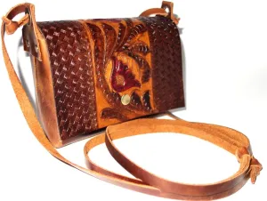 Cords Craft, Hand Tooled Leather Crossbody Bag for Women, Crossbody Purse for Women, Women's Crossbody Handbags, Western Bags for Women
