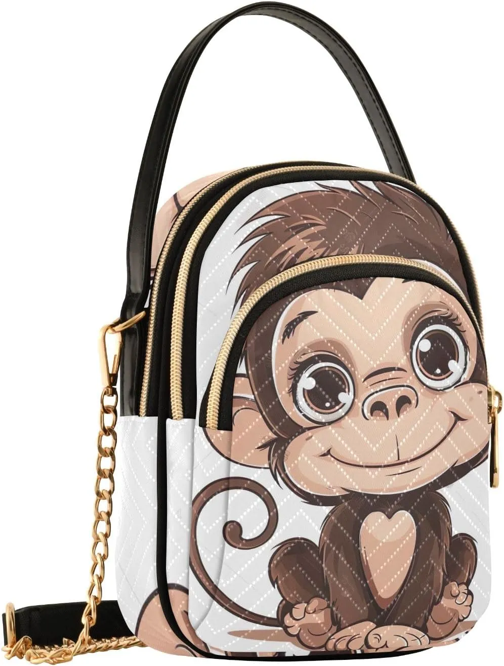 Cow Holding a Daisy Small Shoulder Bags for Women Cross Body Cell Phone Purse
