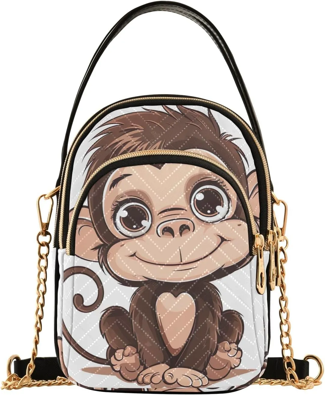 Cow Holding a Daisy Small Shoulder Bags for Women Cross Body Cell Phone Purse