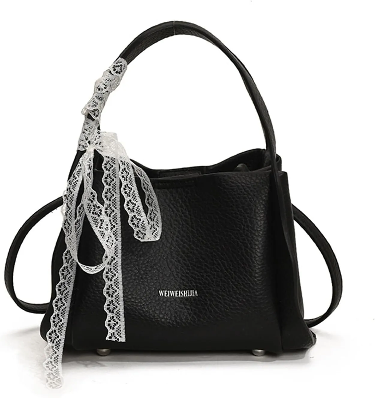 cross-body bag Lychee Print Lace Shoulder Crossbody Bag