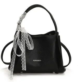 cross-body bag Lychee Print Lace Shoulder Crossbody Bag