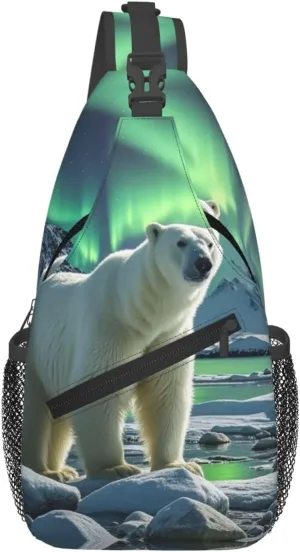 Cross Chest Bag Sling Backpack Rainbow Fish Scale Sling Bag Crossbody Shoulder Bag Travel Hiking Daypack