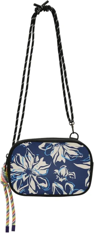 Crossbody Bag Abstract Blue Floral Pattern Cell Phone Purse Wallet with Credit Card Slots Multicolor Handbag with Adjustable Strap Fits Phone Keys And More