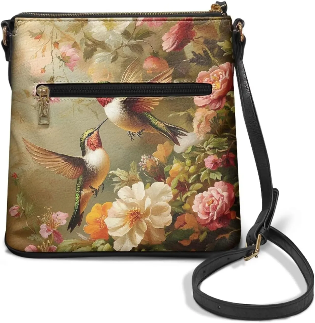 Crossbody Bag Purse Leather Women's Shoulder Handbags Multi Pocket Crossbody Purse with Adjustable Strap