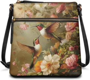 Crossbody Bag Purse Leather Women's Shoulder Handbags Multi Pocket Crossbody Purse with Adjustable Strap