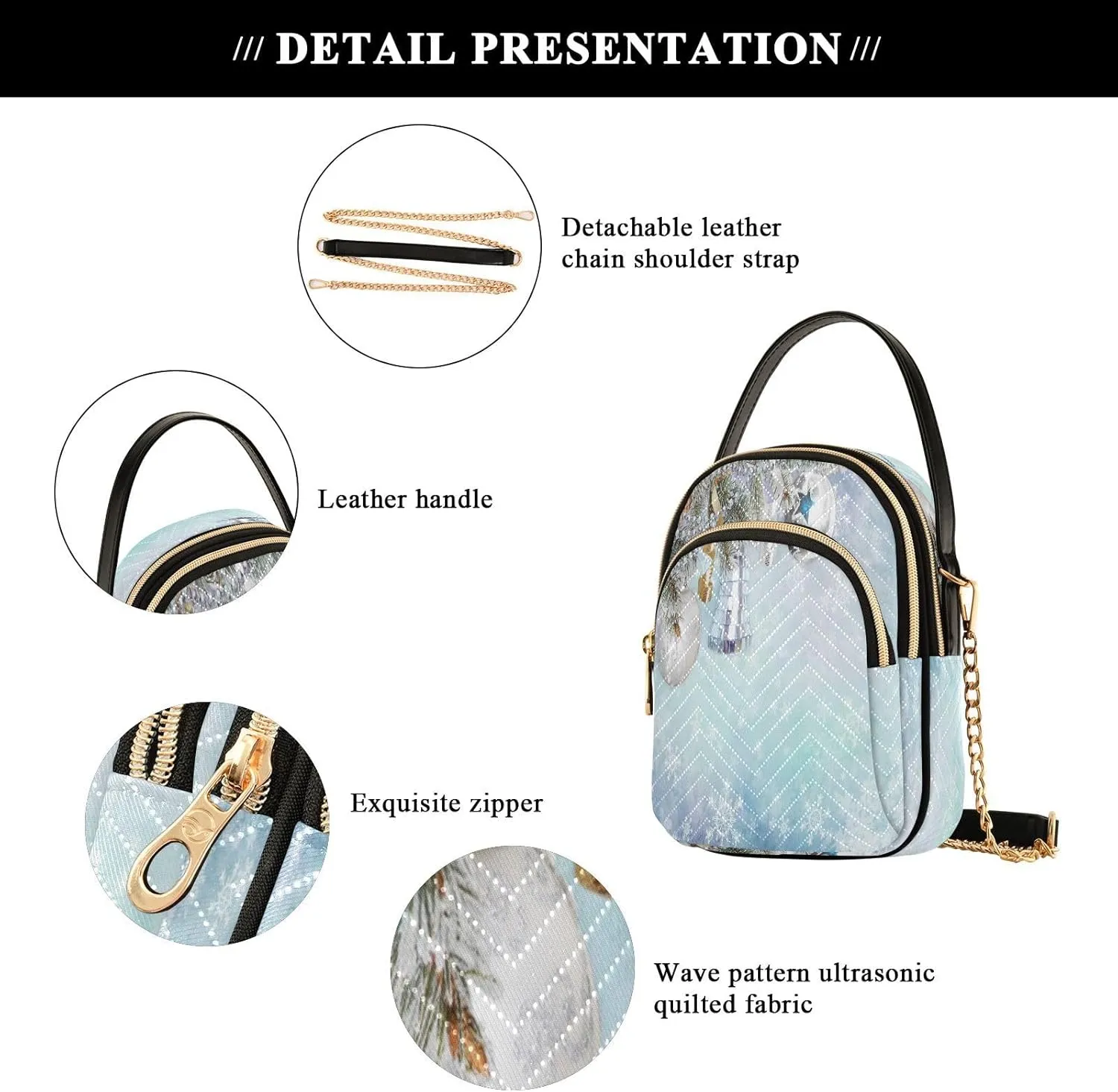 Crossbody Bags Crossbody Purse Chest Bag Christmas Gingerbread Snowman for Women Trendy