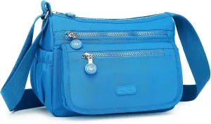 Crossbody Bags for Women, 4 Pockets Small Crossbody Purse, Water-resistant Lightweight Mini Shoulder Handbag