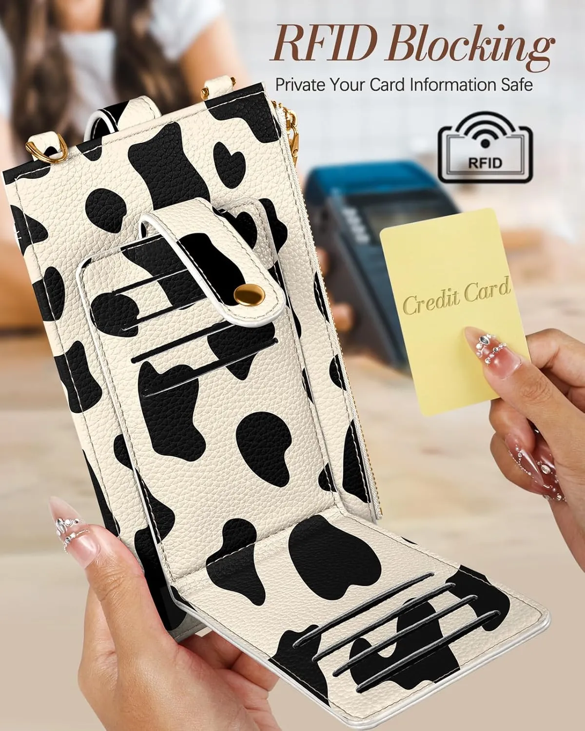Crossbody Bags for Women - Leather Cellphone Phone Purse Wallet Cute Designer Cross Body Bag with Card Slots