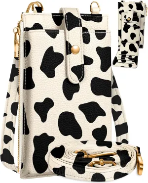 Crossbody Bags for Women - Leather Cellphone Phone Purse Wallet Cute Designer Cross Body Bag with Card Slots