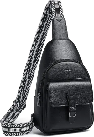 Crossbody Bags for Women Men Sling Bag 5 Pockets Fanny Pack Sling Backpack Chest Daypack Travel Purse Anti Theft