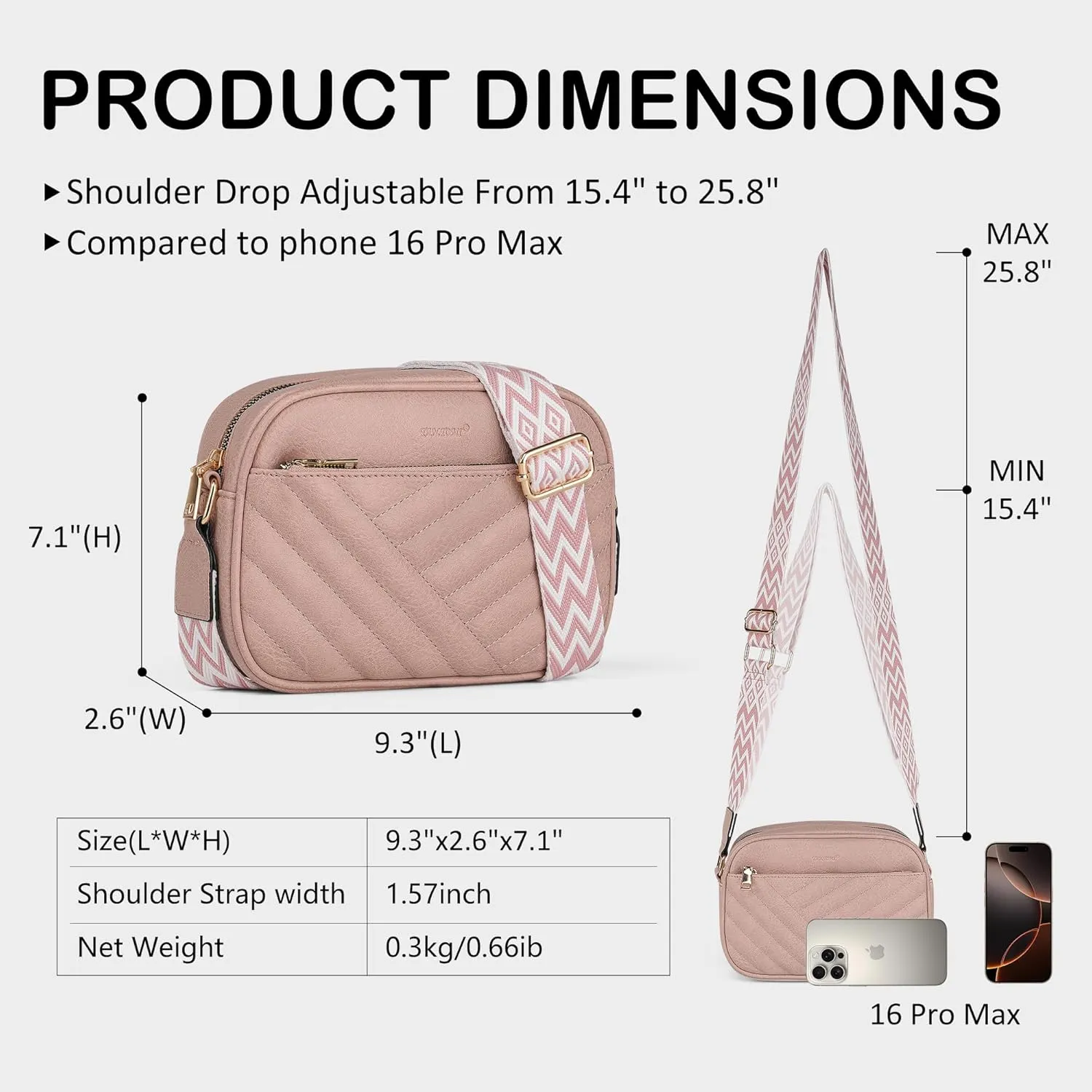 Crossbody Bags for Women Purses for Women Vegan Leather crossbody purse Handbags with Ajustable Strap