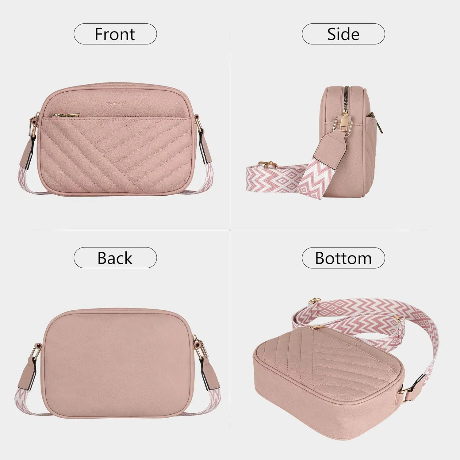Crossbody Bags for Women Purses for Women Vegan Leather crossbody purse Handbags with Ajustable Strap
