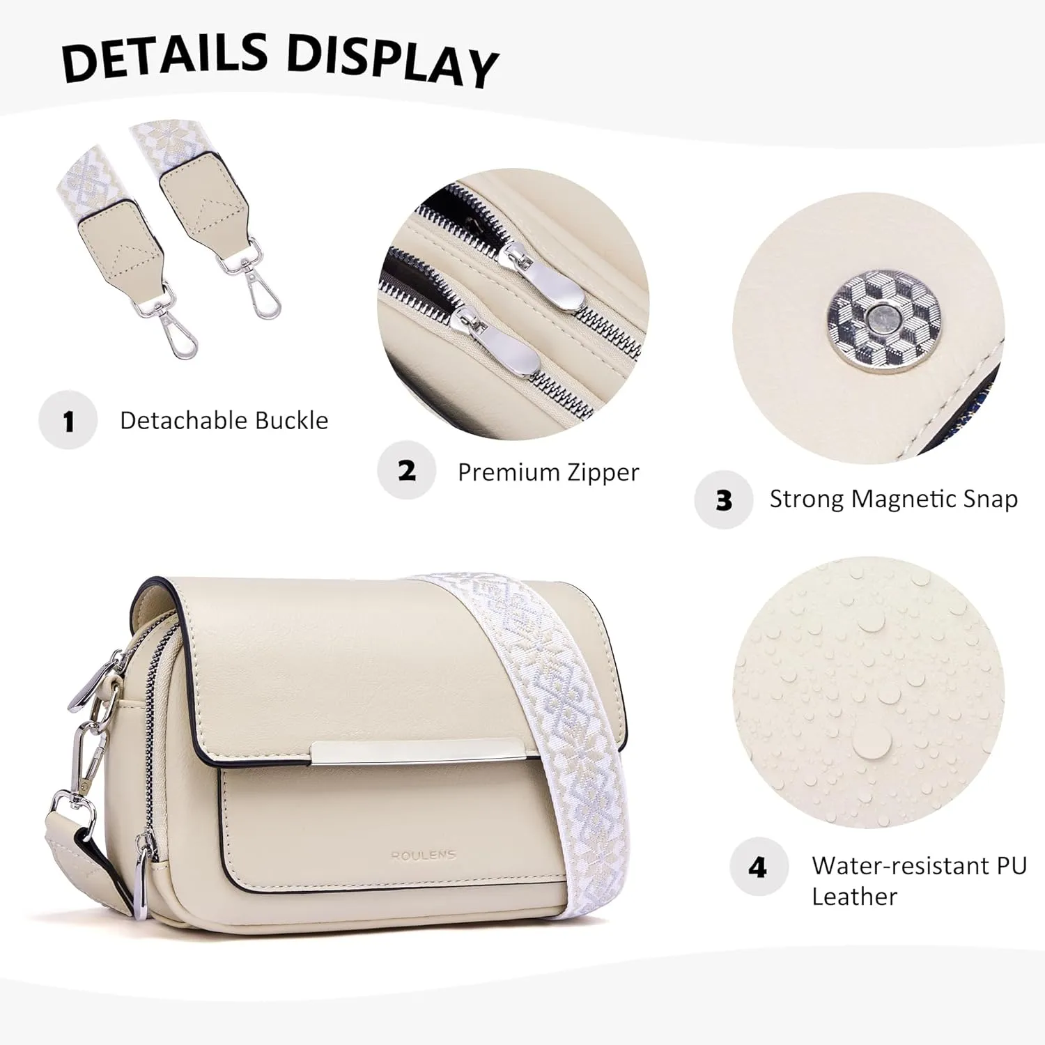 Crossbody Bags for Women Small Crossbody Wallet Purses with Card Slots Leather Shoulder Handbags Travel/Daily Use