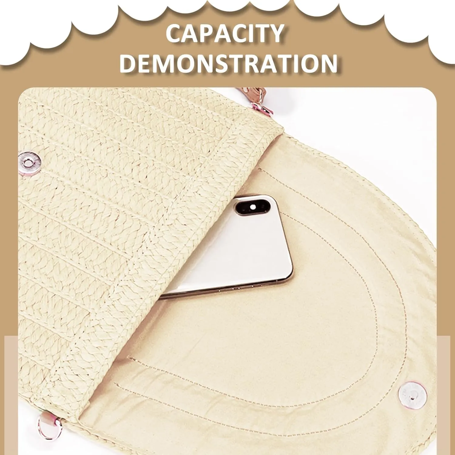 Crossbody Bags for Women, Straw Clutch Purses, Bohemian Handmade Woven Envelope Package