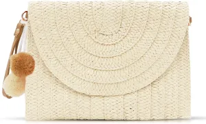 Crossbody Bags for Women, Straw Clutch Purses, Bohemian Handmade Woven Envelope Package