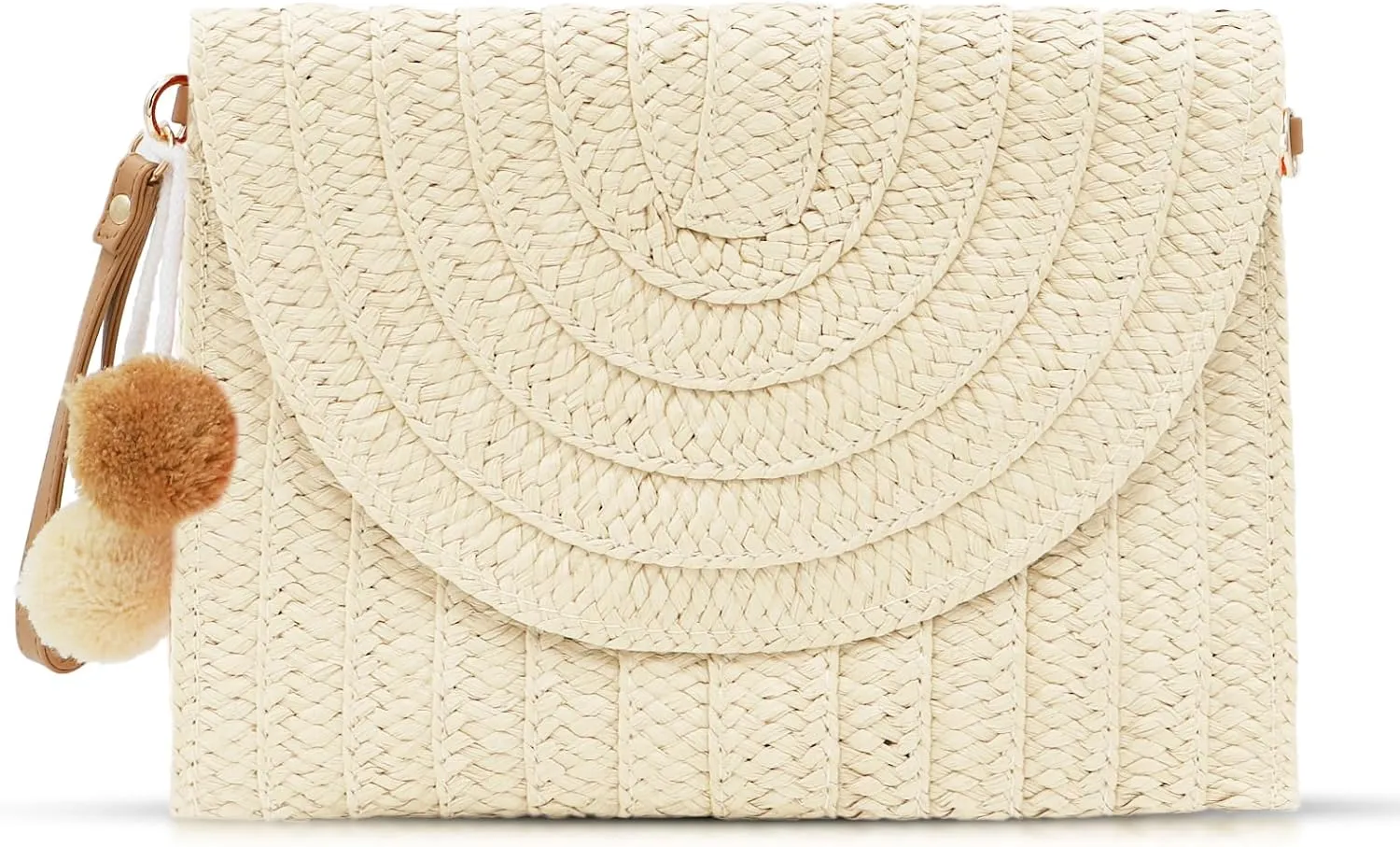 Crossbody Bags for Women, Straw Clutch Purses, Bohemian Handmade Woven Envelope Package