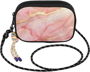 Crossbody Bags for Women Texture Marble Gold Cell Phone Purses Women's Shoulder Handbag Wallet Purse with Rope Pendant