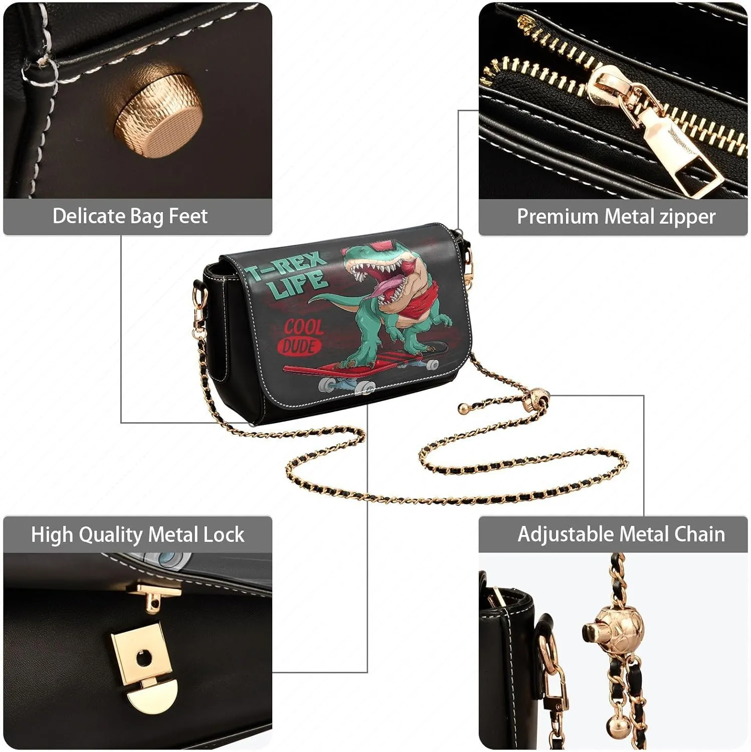 Crossbody Bags for Women Trendy Women's Black Shoulder Bag Small PU Leather Flap Cross Body Bag Handbags