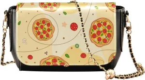 Crossbody Bags for Women Trendy Women's Black Shoulder Bag Small PU Leather Flap Cross Body Bag Handbags