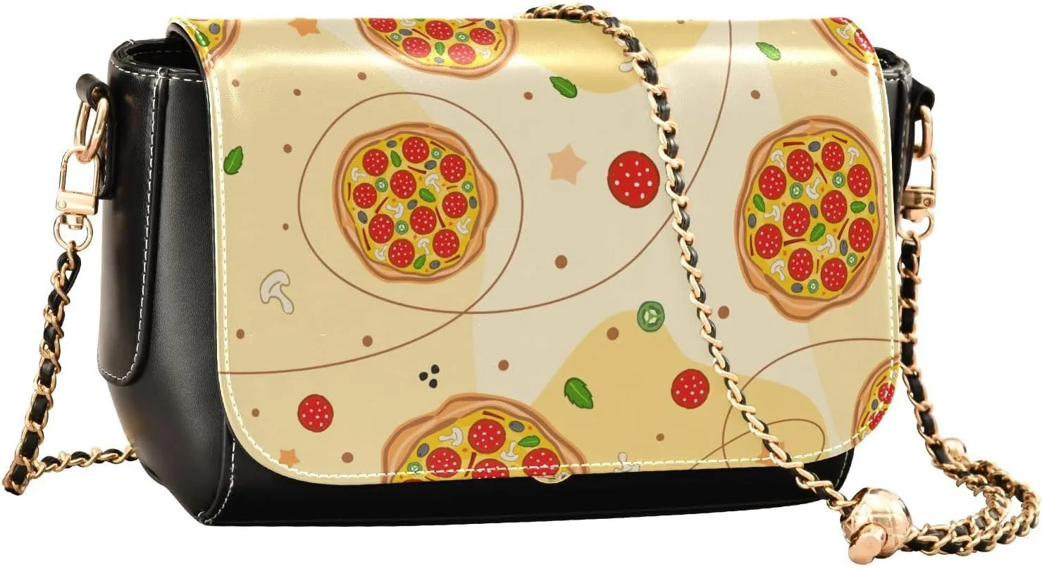 Crossbody Bags for Women Trendy Women's Black Shoulder Bag Small PU Leather Flap Cross Body Bag Handbags